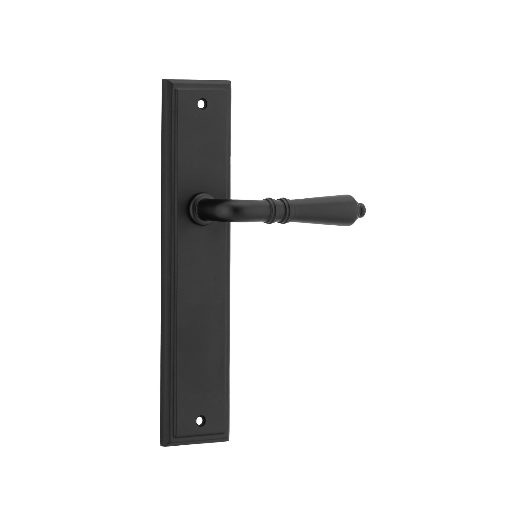 Sarlat Lever - Stepped Backplate | Matt Black gallery detail image