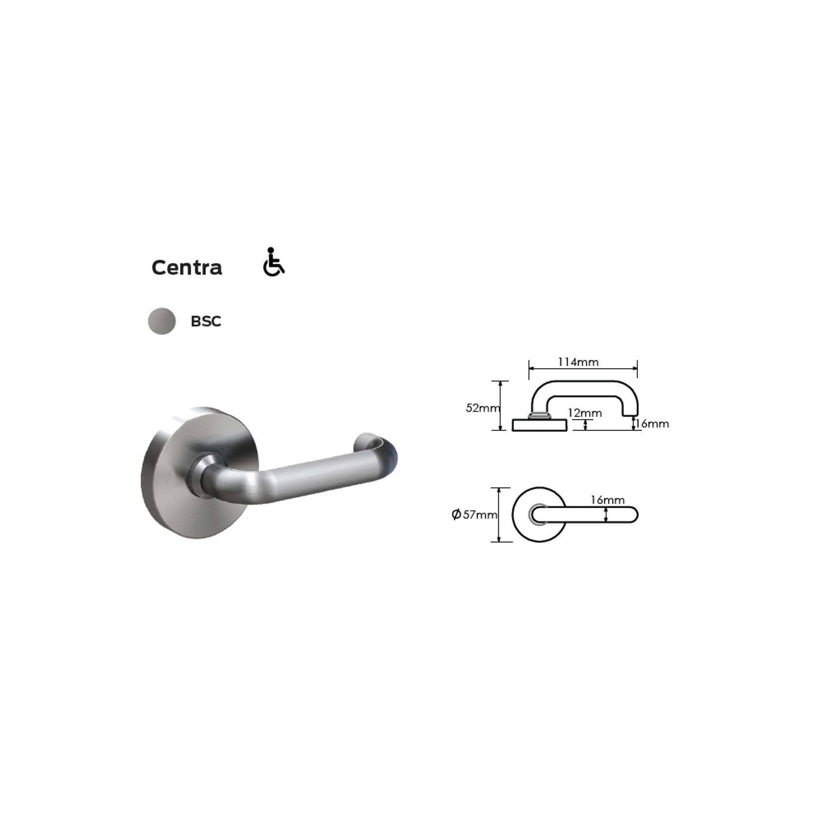 Schlage Medio Series Centra Door Lever gallery detail image