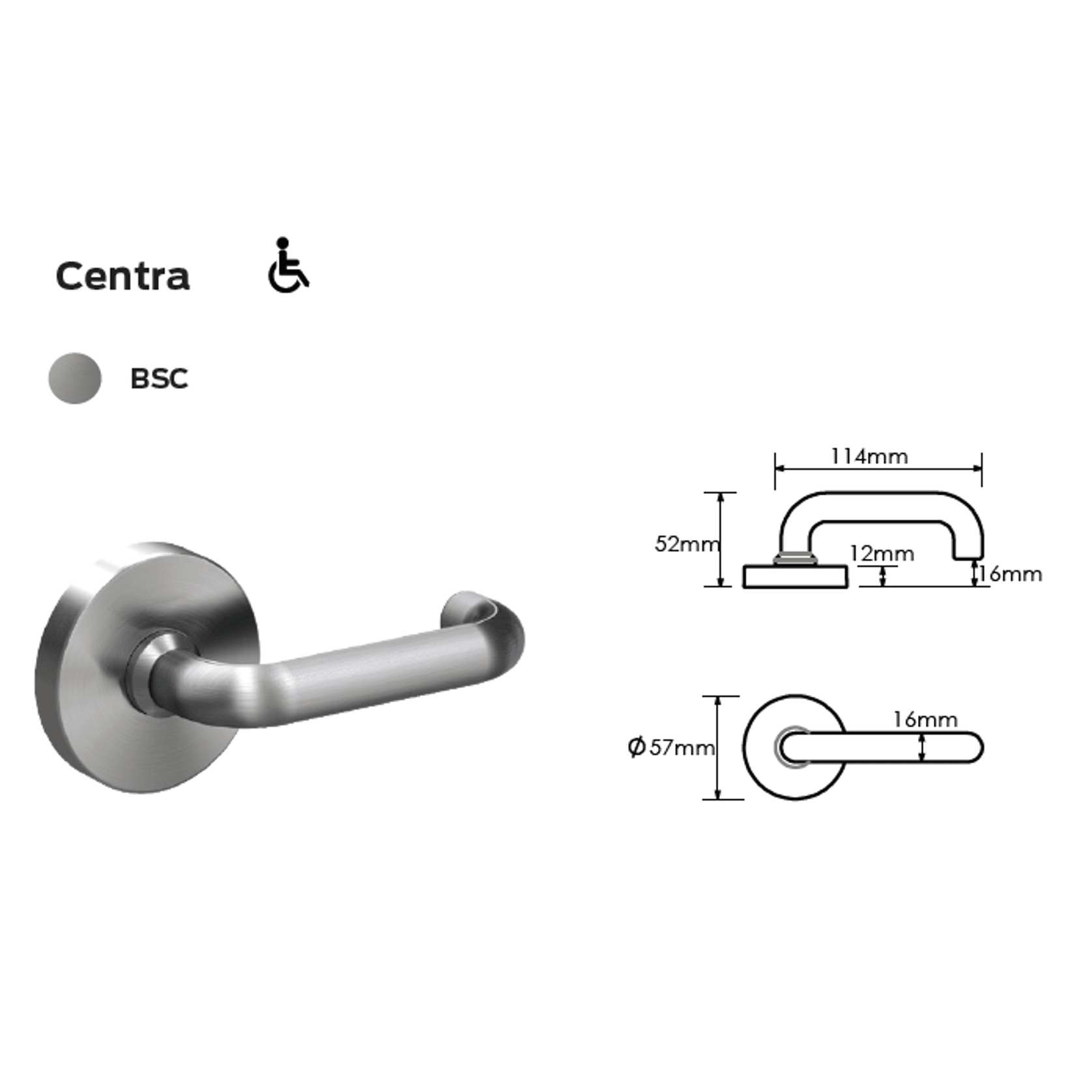 Schlage Medio Series Centra Door Lever gallery detail image