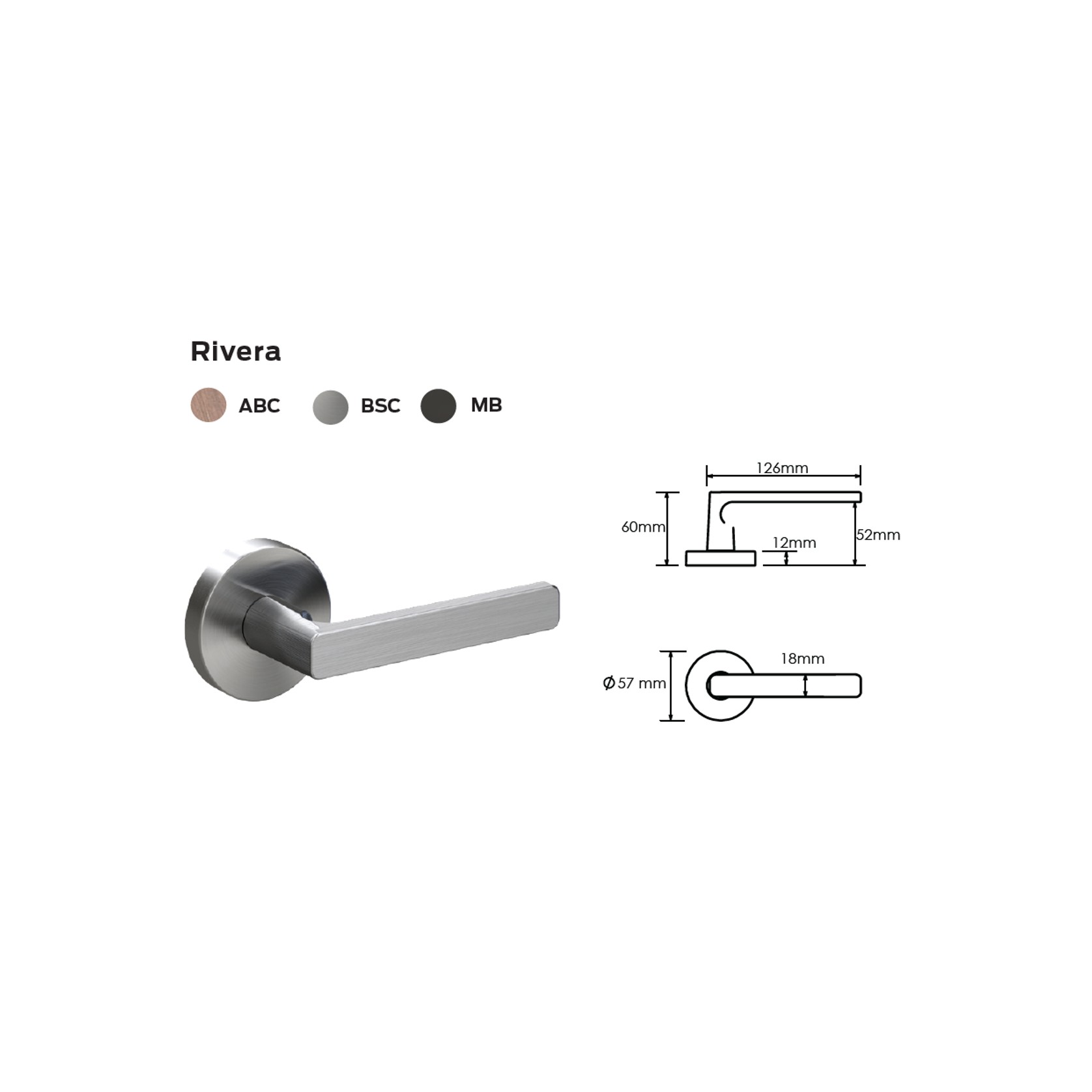 Schlage Medio Series Rivera Door Lever gallery detail image