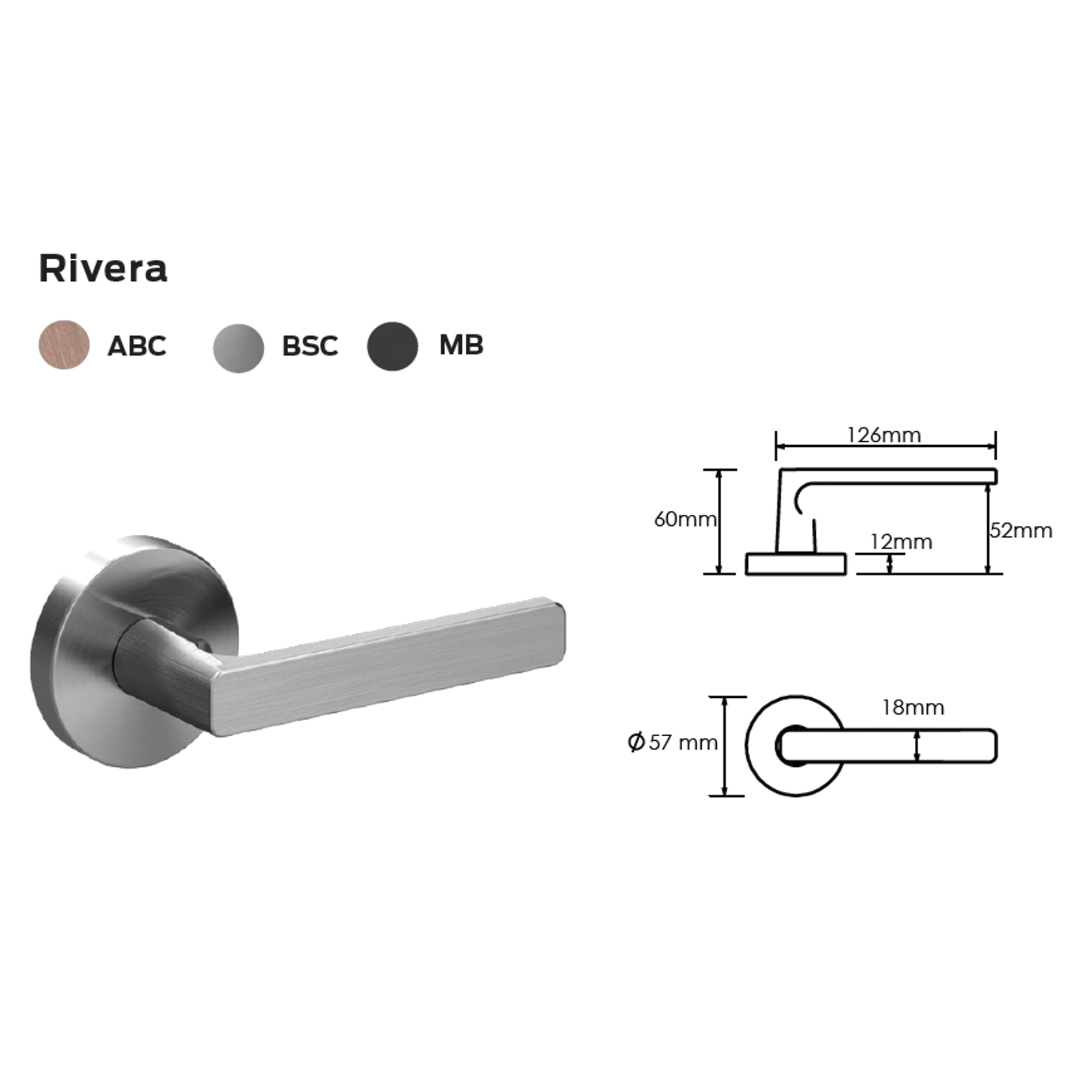 Schlage Medio Series Rivera Door Lever gallery detail image