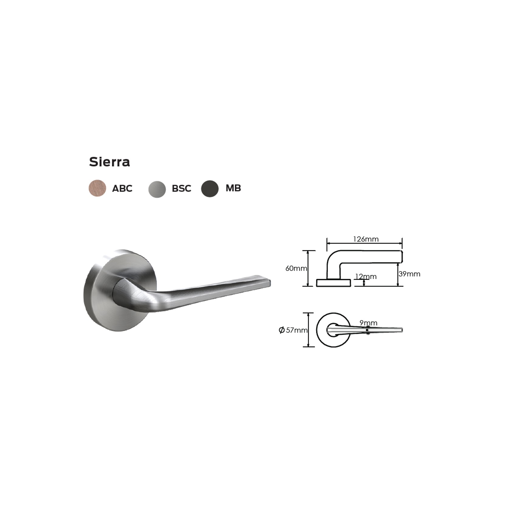 Schlage Medio Series Sierra Door Lever gallery detail image