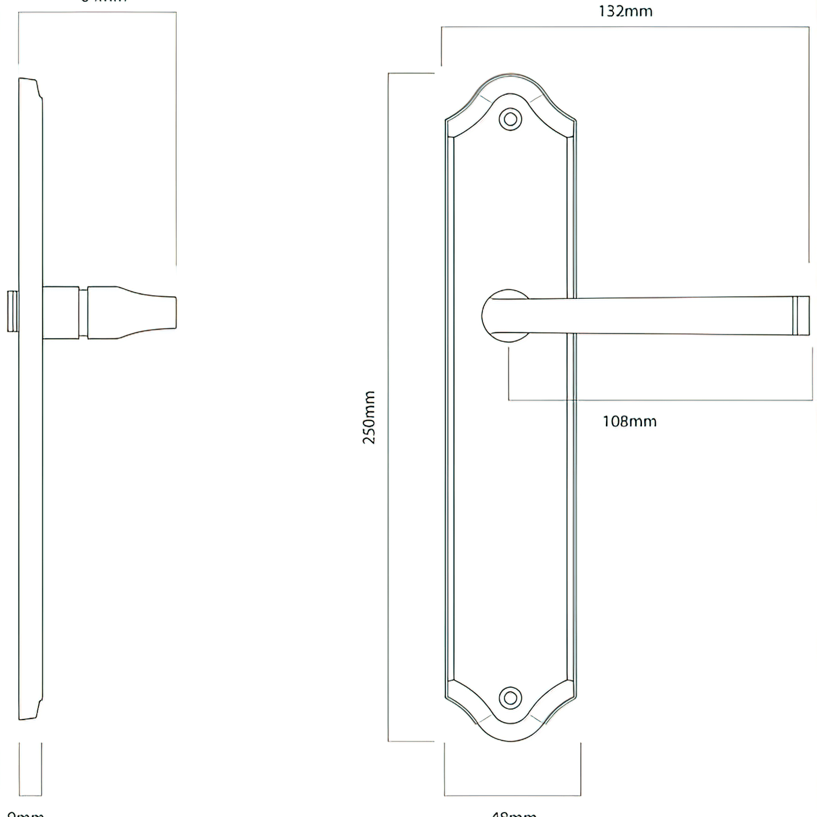 Door Lever on Shouldered Backplate Distressed Nickel gallery detail image