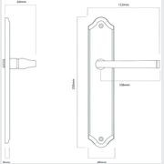 Door Lever on Shouldered Backplate Signature Brass gallery detail image