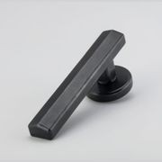 Straight Streaker Return Door Lever - Round Rose gallery detail image