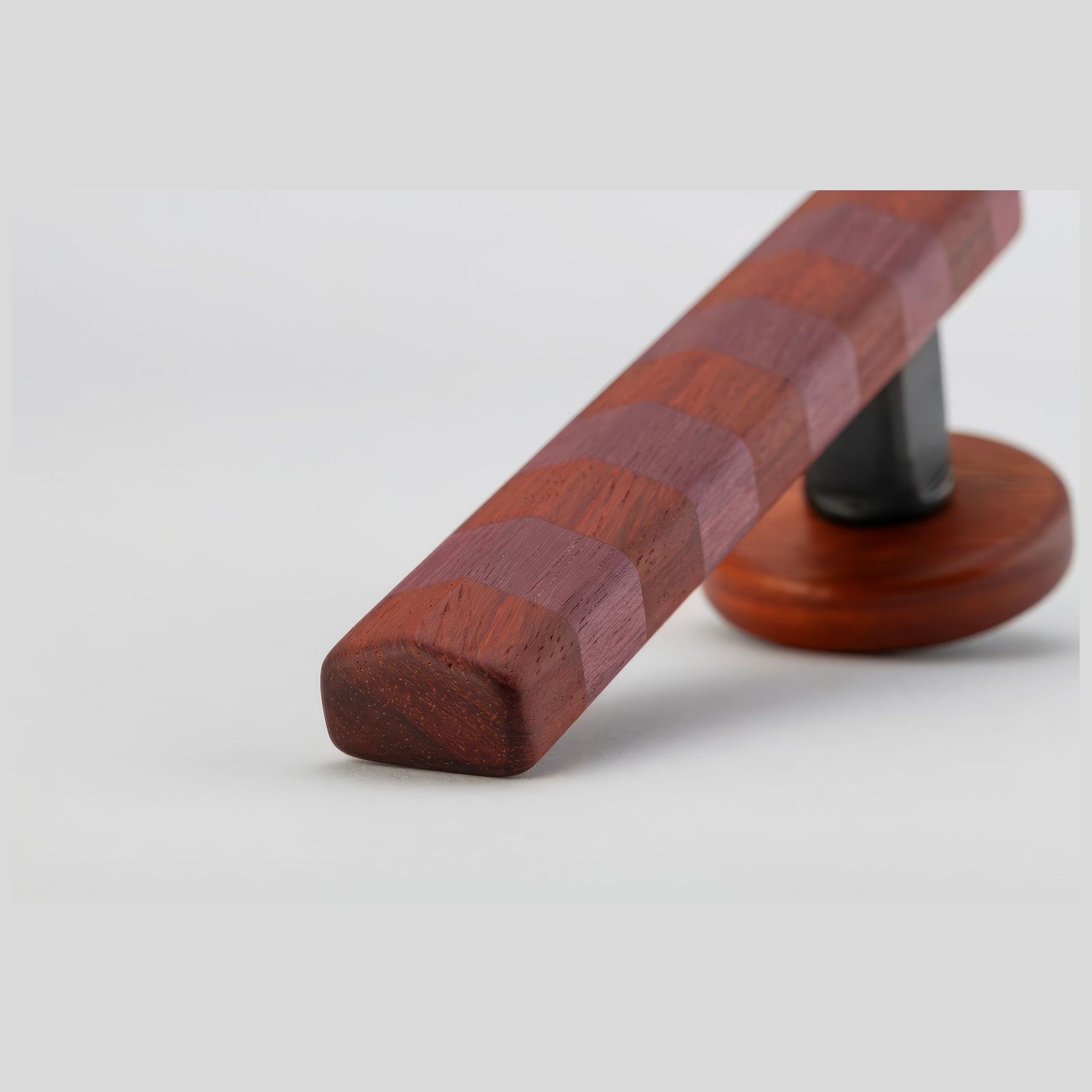 Straight Streaker Return Door Lever - Round Rose gallery detail image