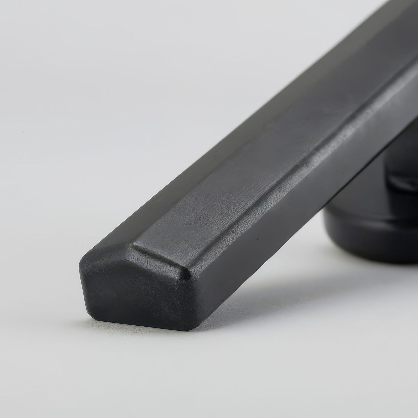 Straight Streaker Return Door Lever - Round Rose gallery detail image