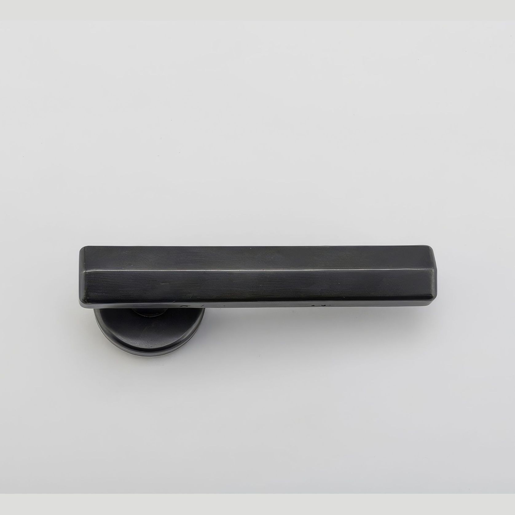 Straight Streaker Return Door Lever - Round Rose gallery detail image