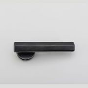 Straight Streaker Return Door Lever - Round Rose gallery detail image