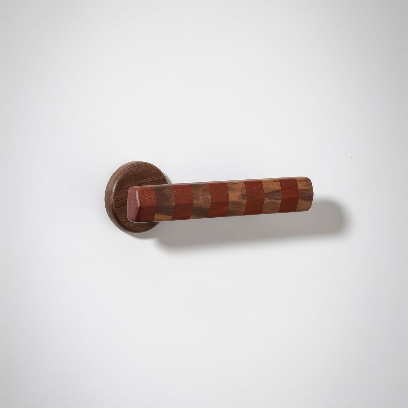 Straight Streaker Return Door Lever - Round Rose gallery detail image