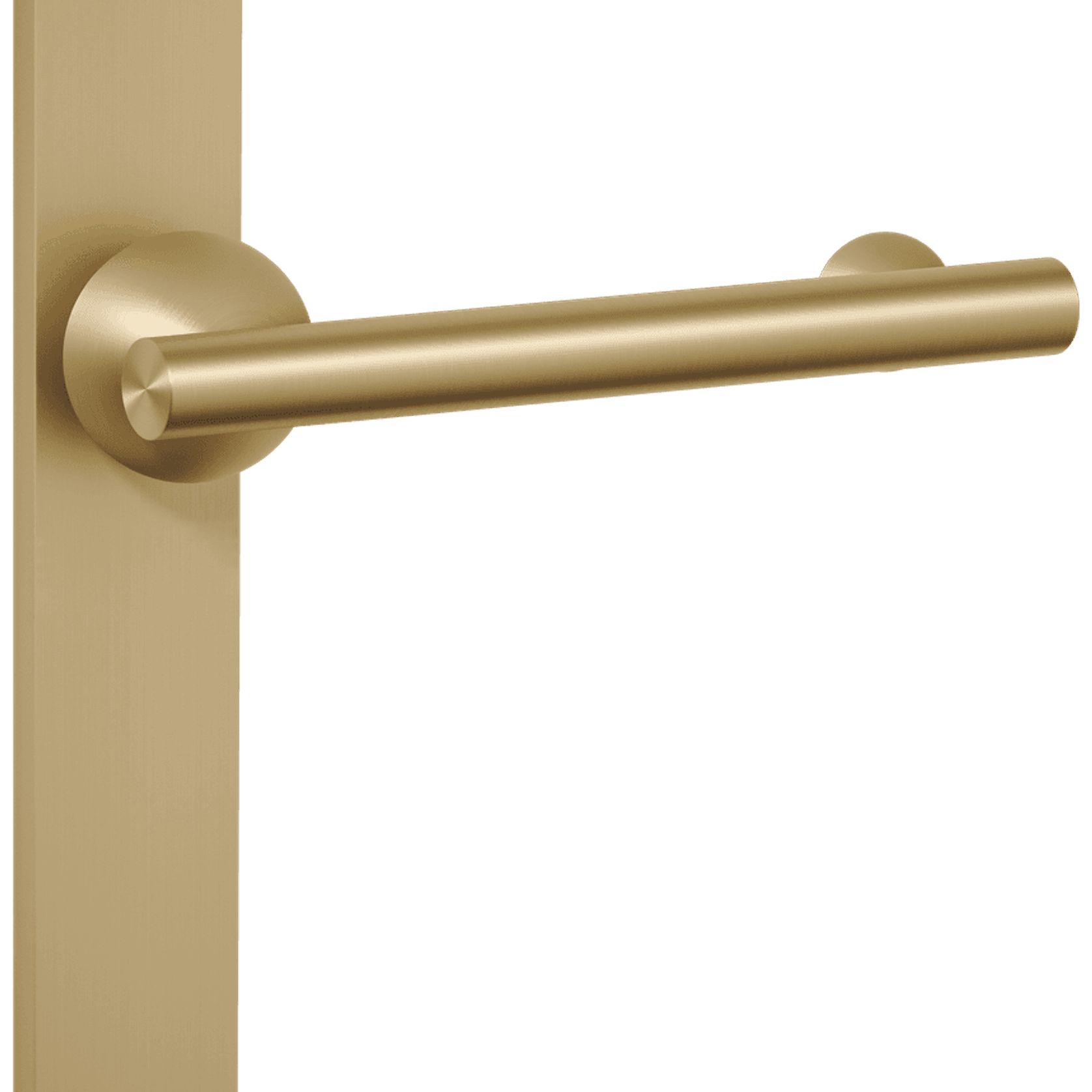 Futurismo Return Door Lever on Rectangular Backplate gallery detail image