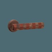 Straight Streaker Return Door Lever - Round Rose gallery detail image