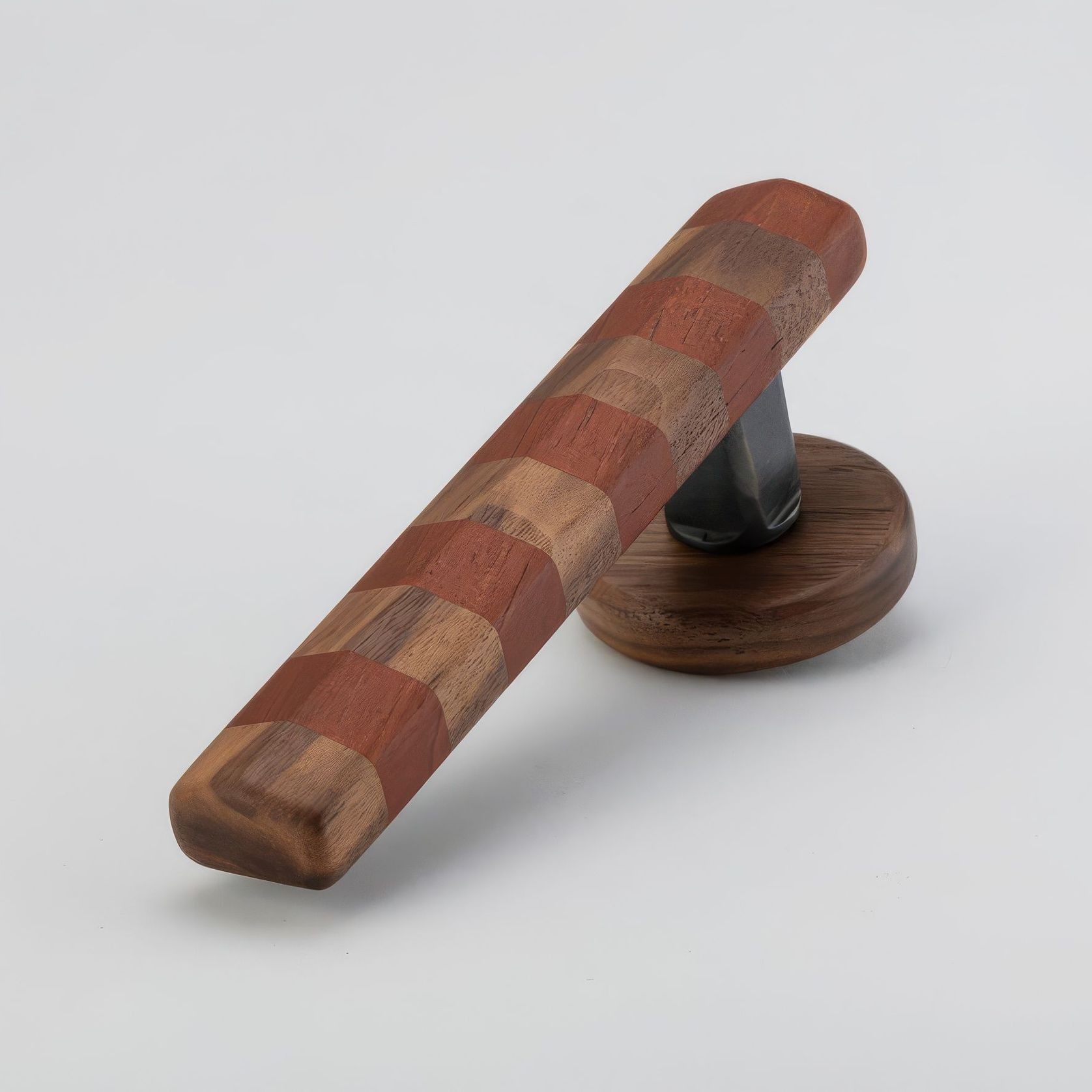 Straight Streaker Return Door Lever - Round Rose gallery detail image