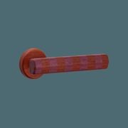 Straight Streaker Return Door Lever - Round Rose gallery detail image