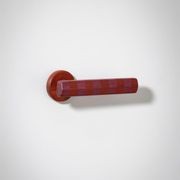 Straight Streaker Return Door Lever - Round Rose gallery detail image