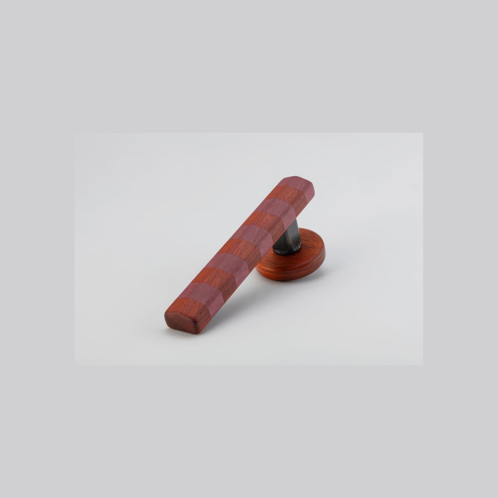 Straight Streaker Return Door Lever - Round Rose gallery detail image