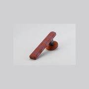 Straight Streaker Return Door Lever - Round Rose gallery detail image
