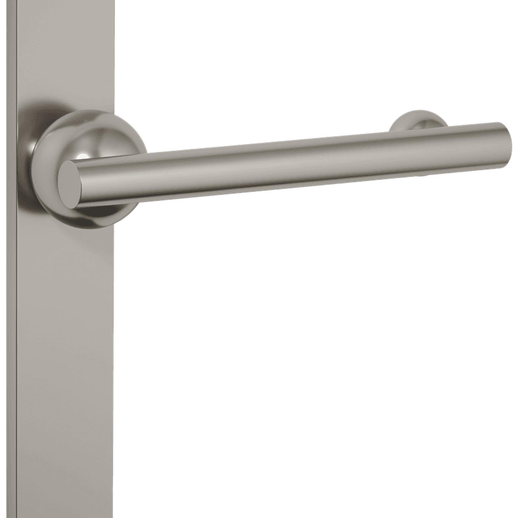 Futurismo Return Door Lever on Rectangular Backplate gallery detail image
