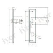 Iver Annecy Door Lever on Stepped Backplate Satin Nickel - Customise to your needs gallery detail image