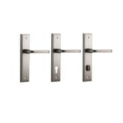 Iver Annecy Door Lever on Stepped Backplate Satin Nickel - Customise to your needs gallery detail image