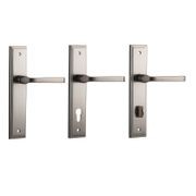 Iver Annecy Door Lever on Stepped Backplate Satin Nickel - Customise to your needs gallery detail image