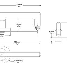 Iver Baltimore Return Door Lever Handle on Round Rose gallery detail image