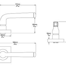Iver Annecy Door Lever Handle on Square Rose gallery detail image