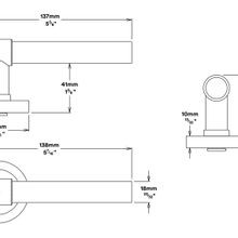 Iver Helsinki Door Lever Handle on Round Rose gallery detail image