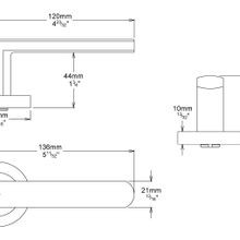 Iver Osaka Door Lever Handle on Round Rose gallery detail image