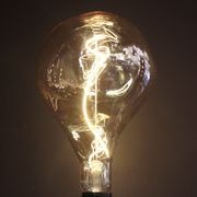 A165 Organic Shape Amber glass E27 Light Bulb gallery detail image