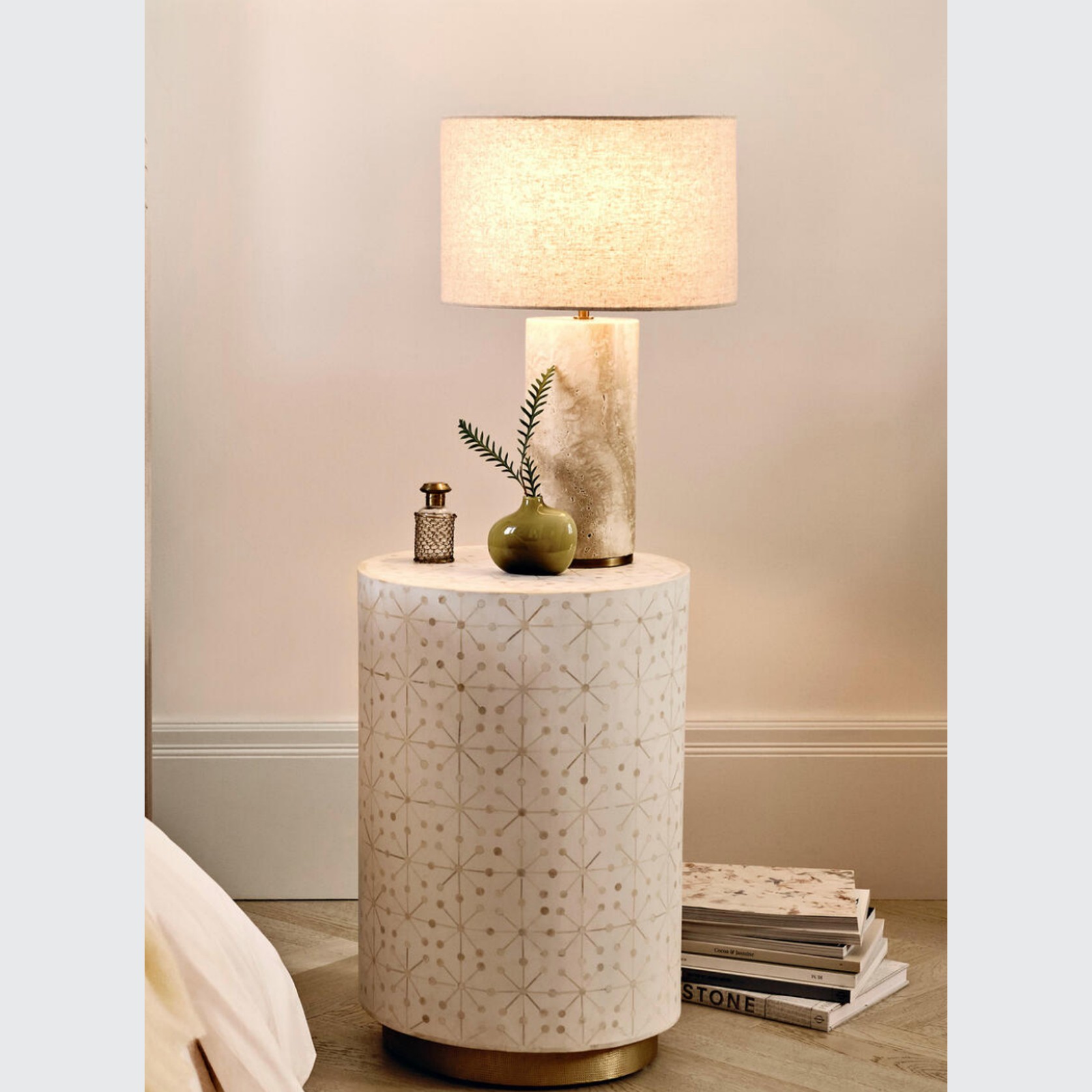 Soho Home | Remi Stone Table Lamp | Medium gallery detail image