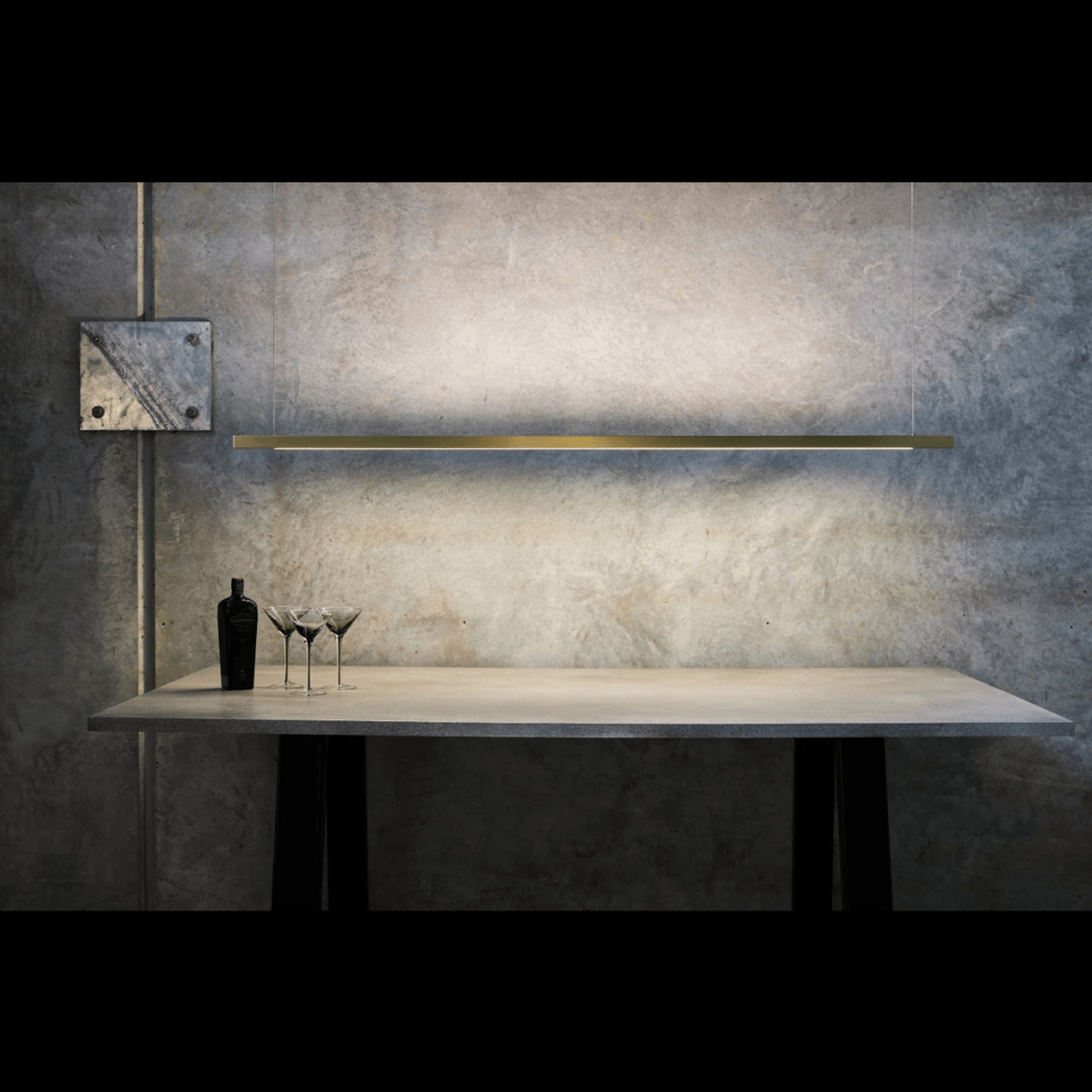 Capsühl Linear LED Pendant Brass gallery detail image