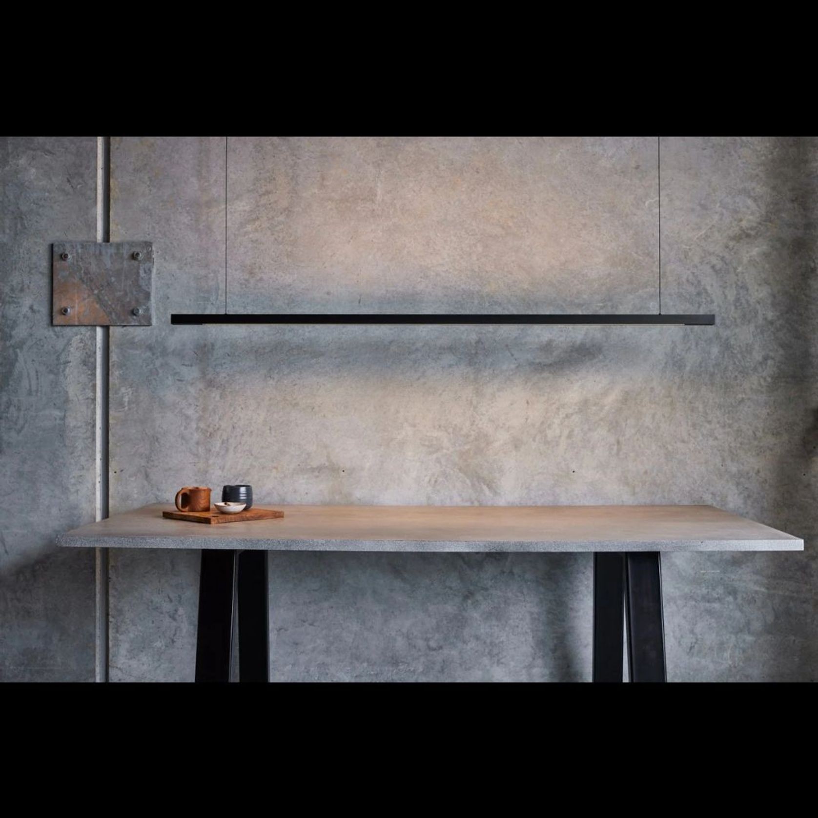 Capsühl Linear LED Pendant Black gallery detail image