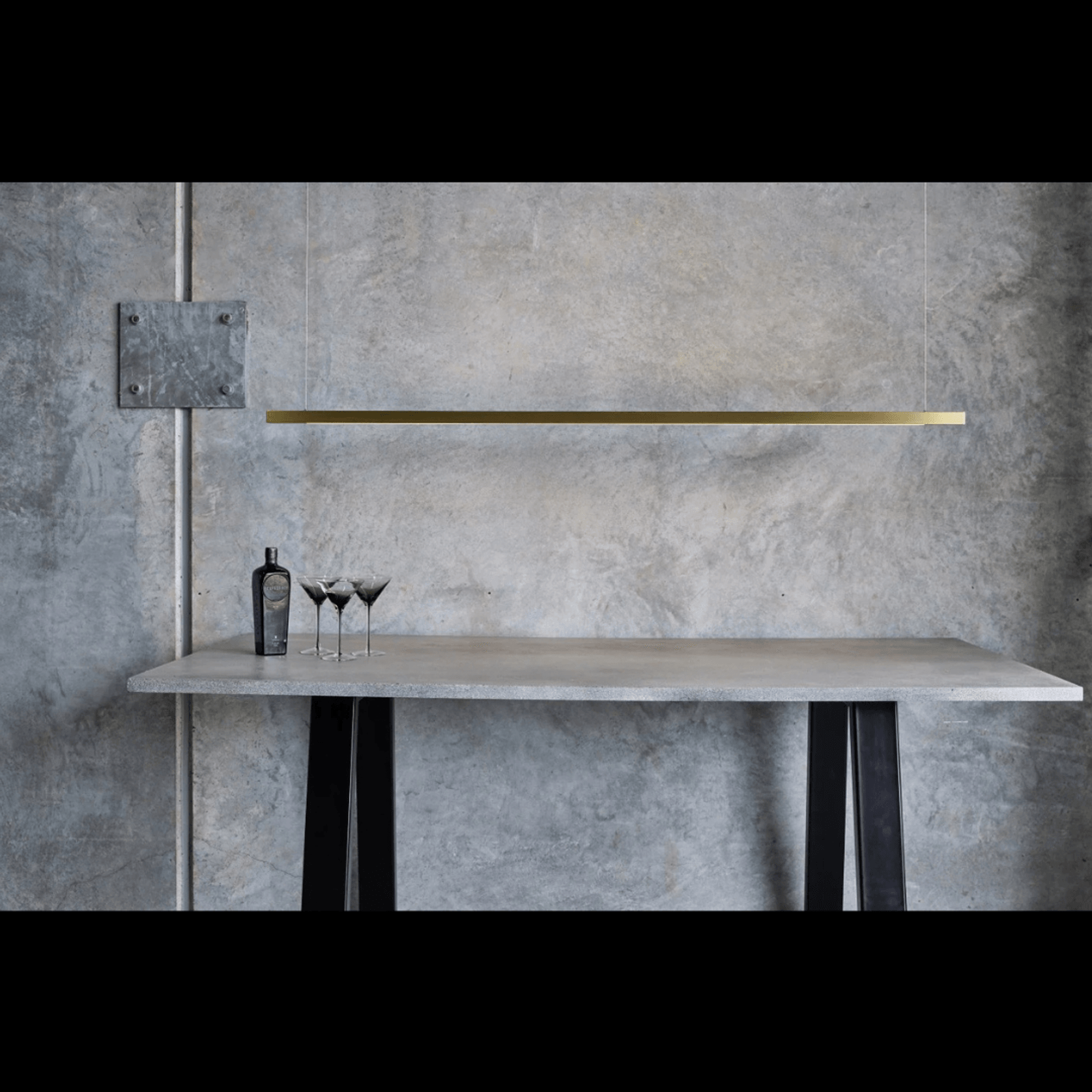 Capsühl Linear LED Pendant Brass gallery detail image