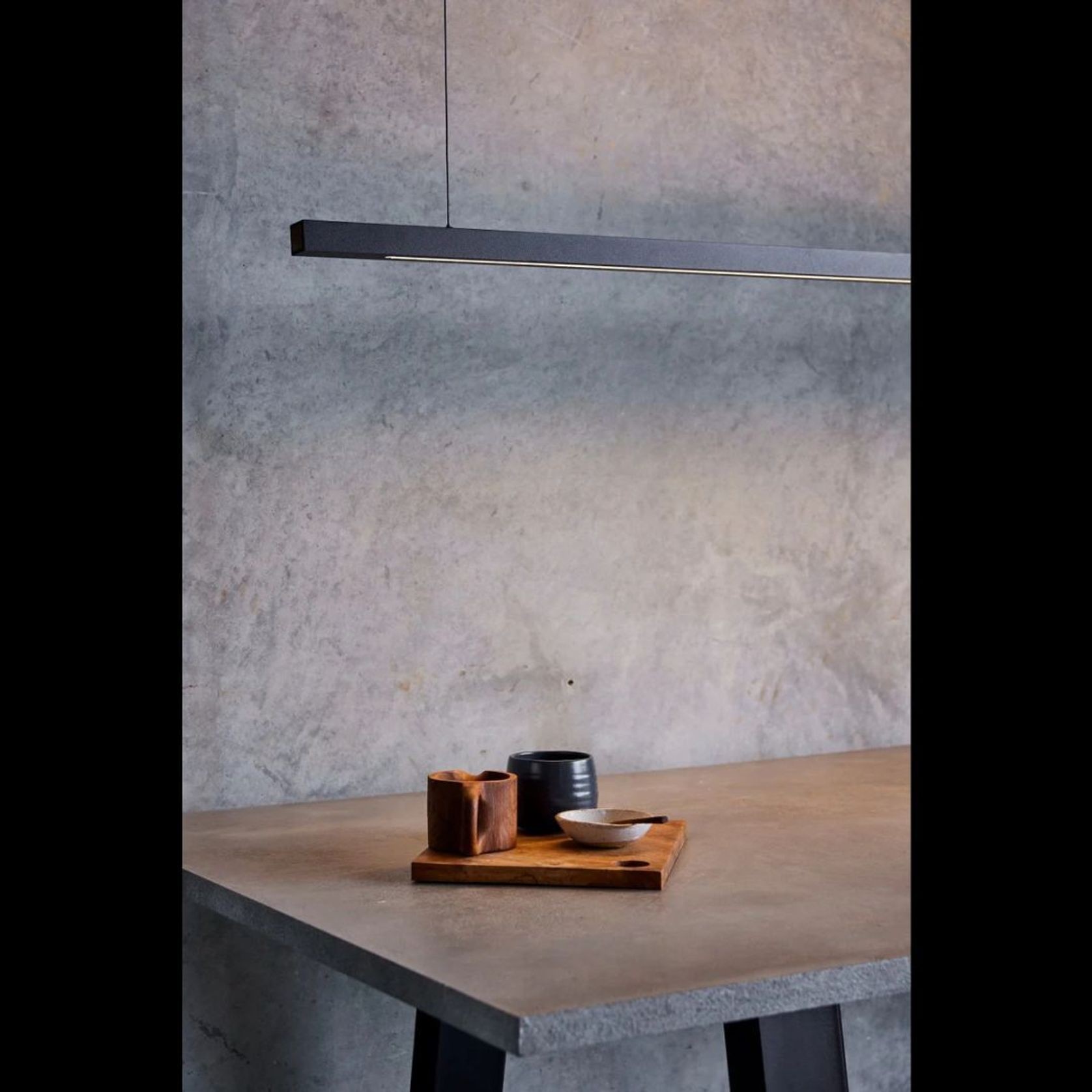 Capsühl Linear LED Pendant Black gallery detail image