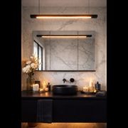 Capsühl Linear LED Pendant Black gallery detail image