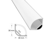 30mm Corner Extrusion with Curved Diffuser gallery detail image