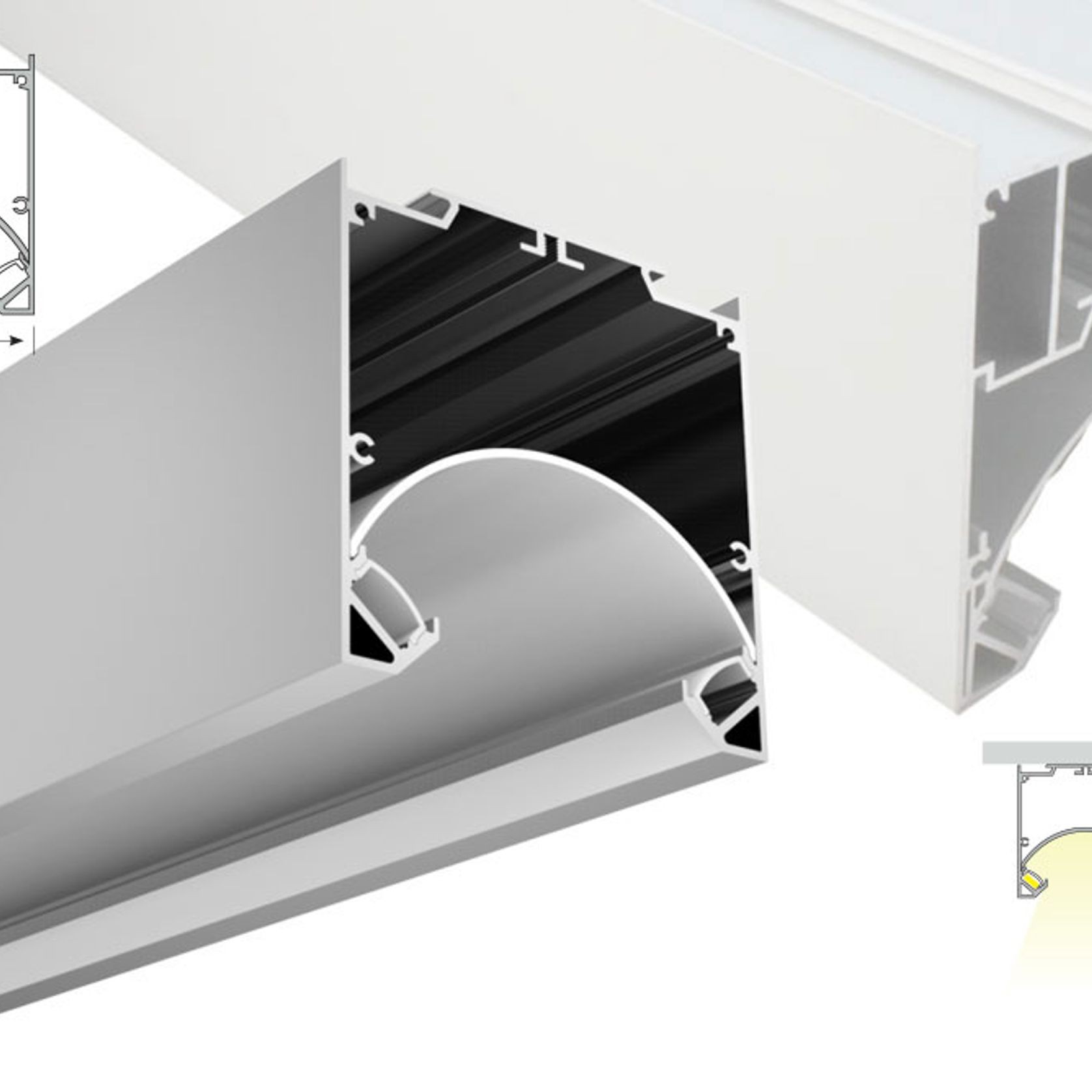 Dual Indirect Extrusion | Office Indirect Linear Extrusion Light gallery detail image