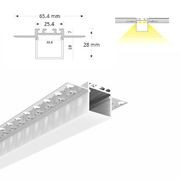 Plaster in Linear LED Profile with Square Diffuser gallery detail image