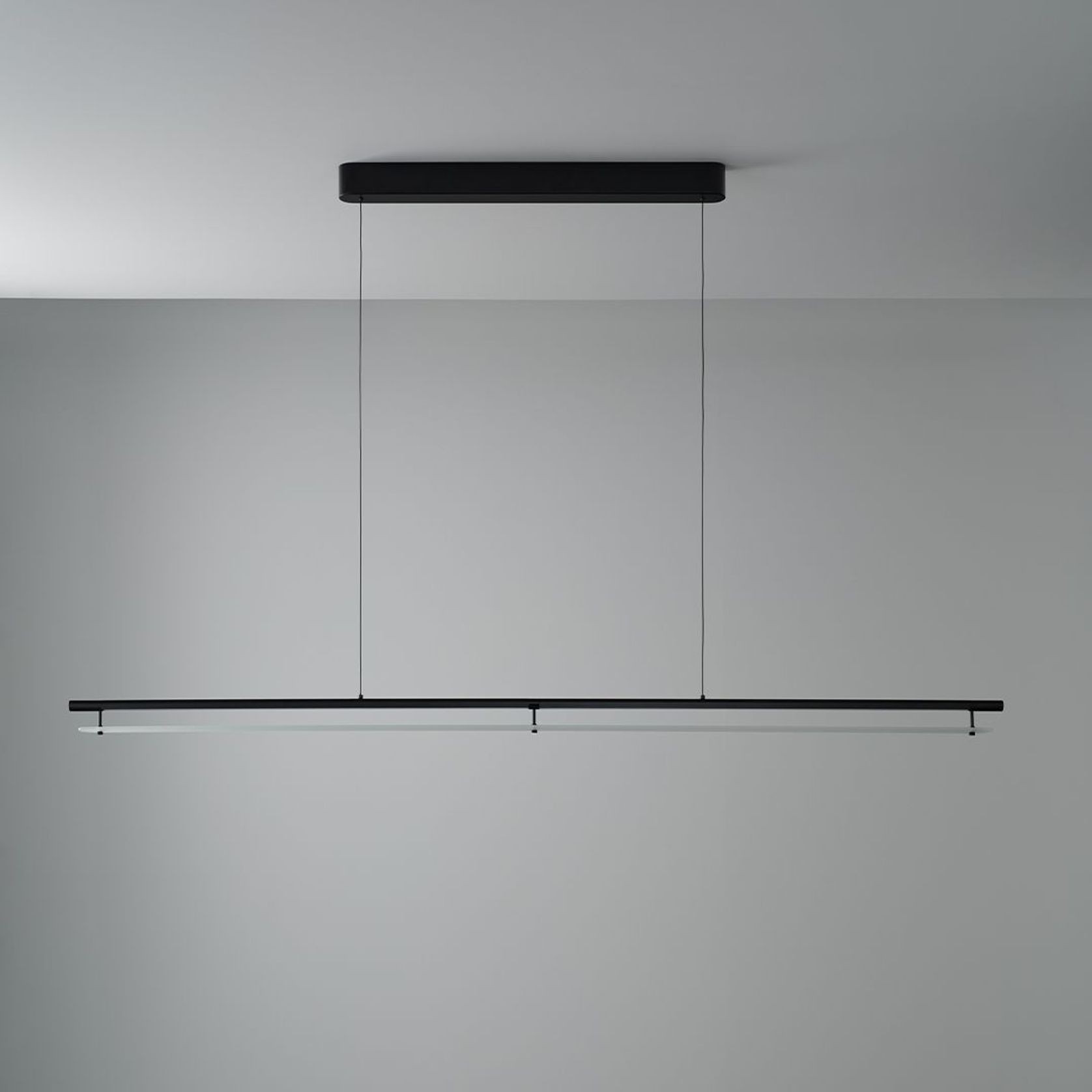 Edward LED Linear Pendant in Matte Black gallery detail image