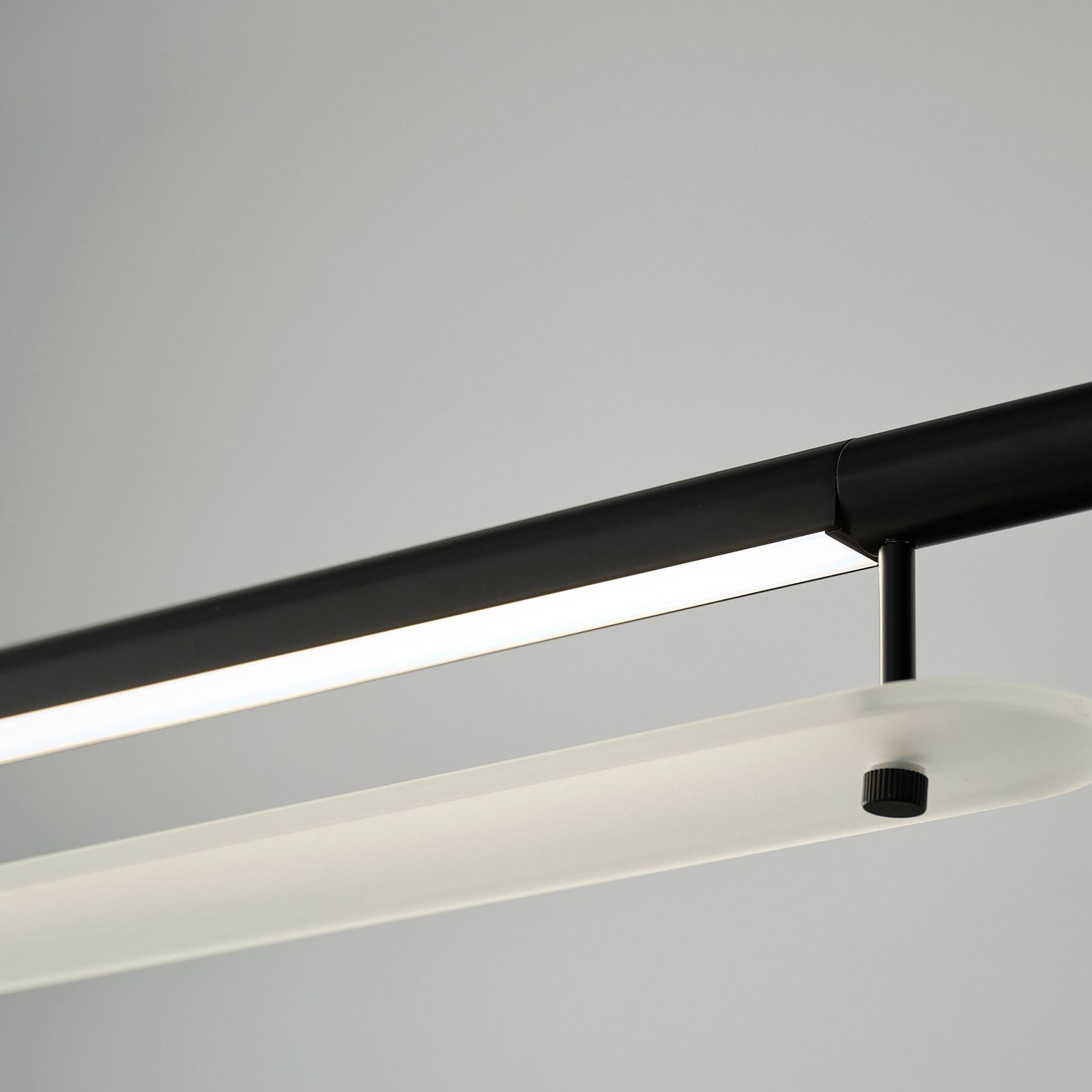 Edward LED Linear Pendant in Matte Black gallery detail image