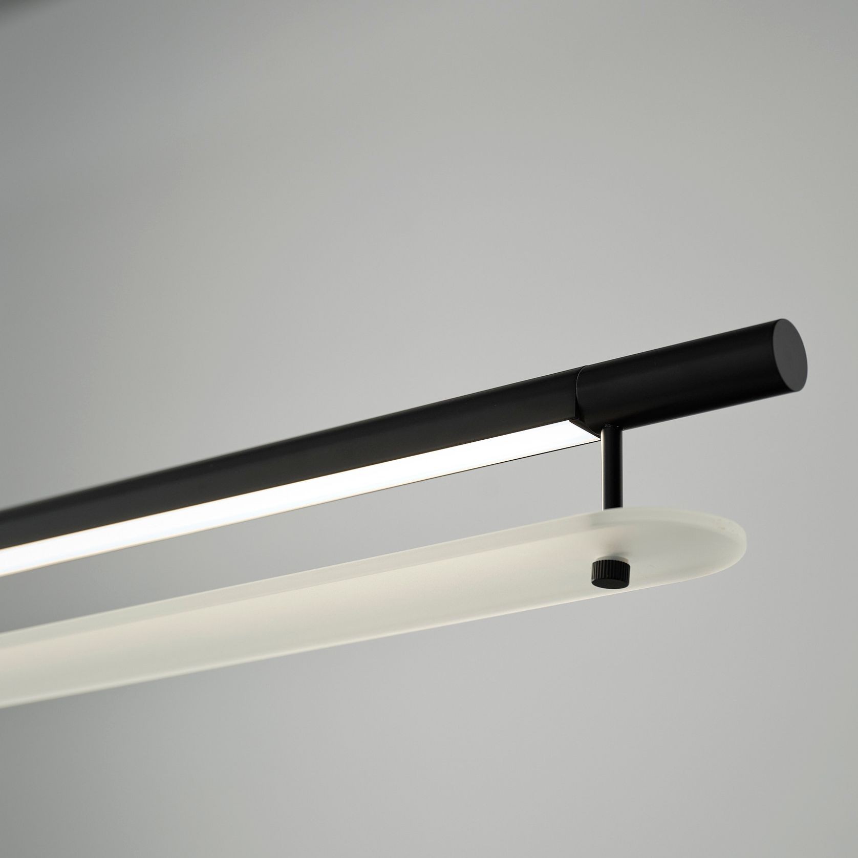 Edward LED Linear Pendant in Matte Black gallery detail image