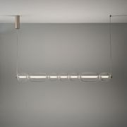 Insider LED Linear Glass Pendant in Nickel gallery detail image