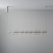 Insider LED Linear Glass Pendant in Nickel gallery detail image