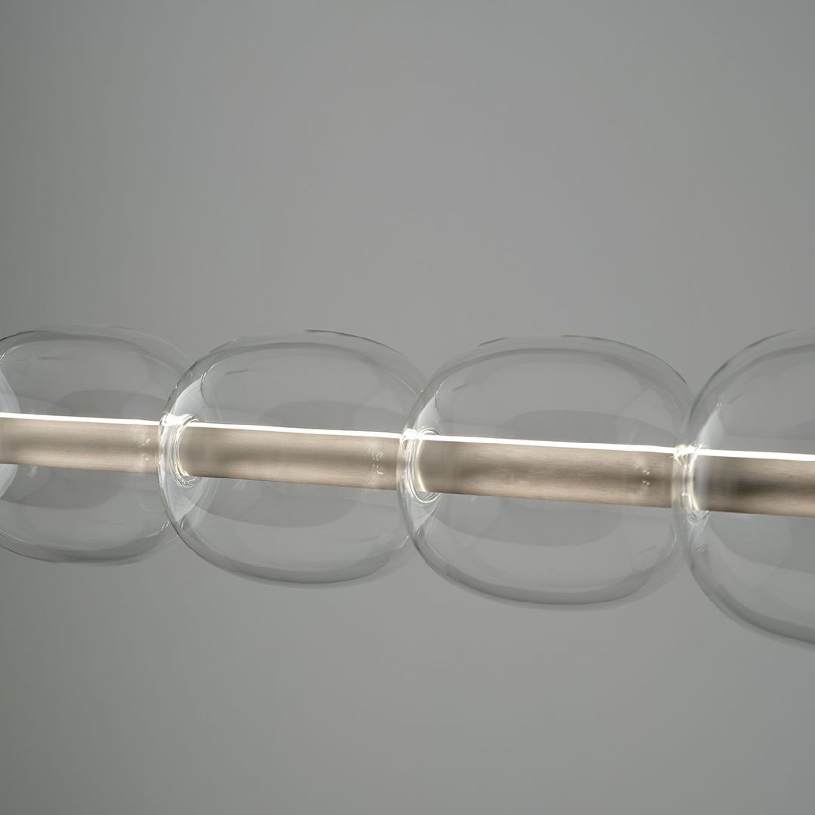 Insider LED Linear Glass Pendant in Nickel gallery detail image