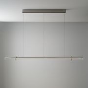 Stella LED Crystal Rod Linear Pendant in Nickel gallery detail image