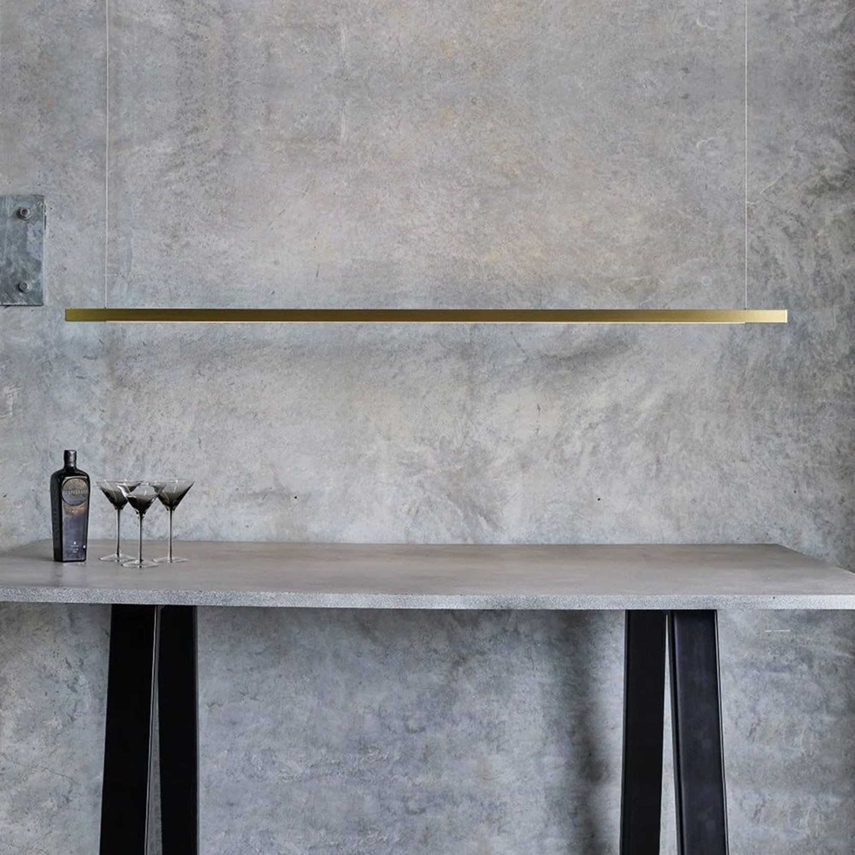 Capsühl Linear LED Pendant Brass gallery detail image