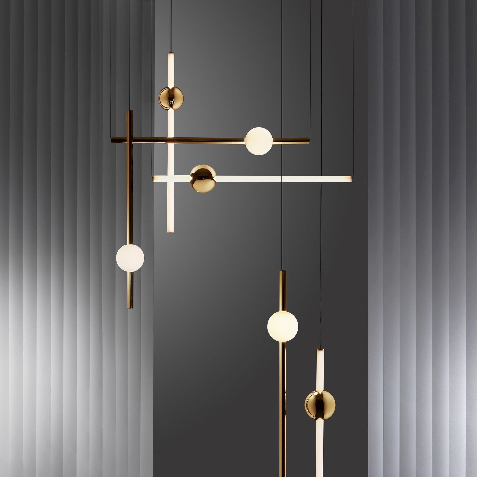 Orion Tube Light - Polished Gunmetal gallery detail image