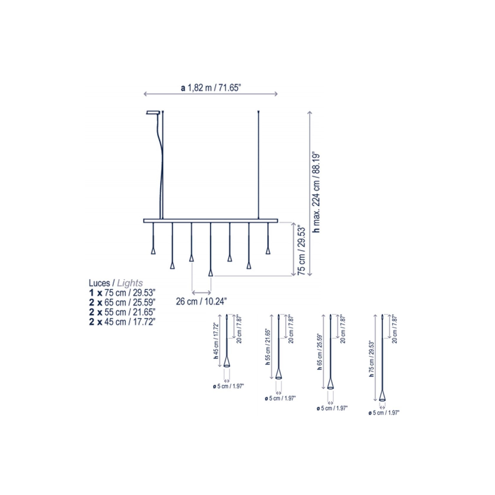 Skybell Linear S/7L/20 | Pendant gallery detail image