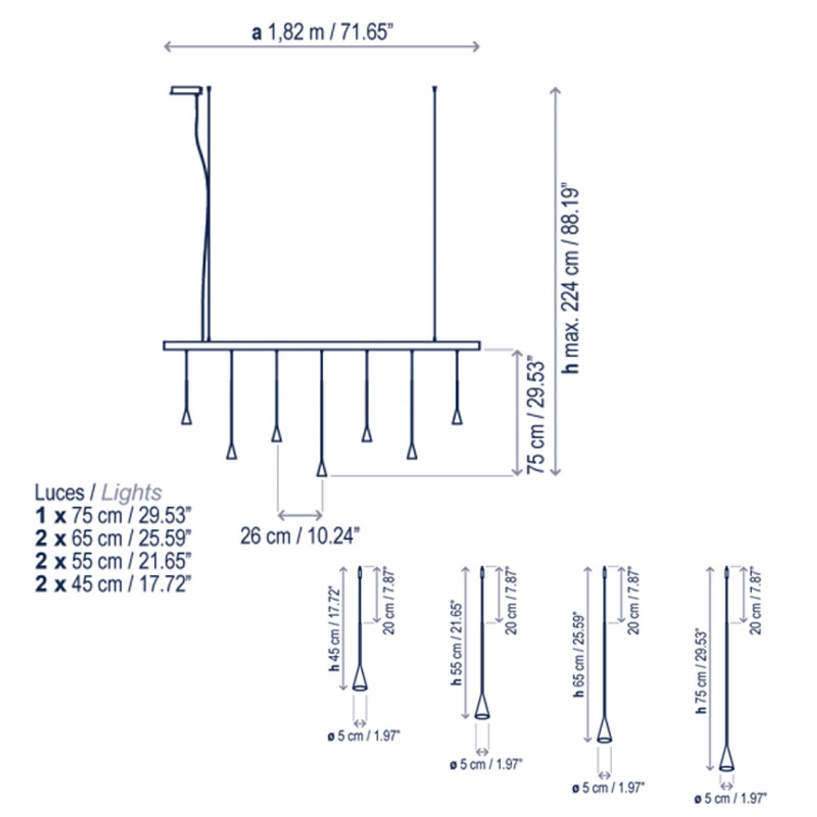 Skybell Linear S/7L/20 | Pendant gallery detail image